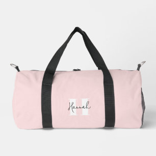 Sac De Sport Monogramme rose moderne minimaliste