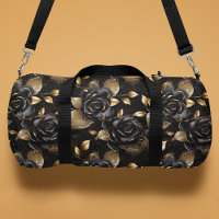 Monogramme Rose noir luxe motif floral