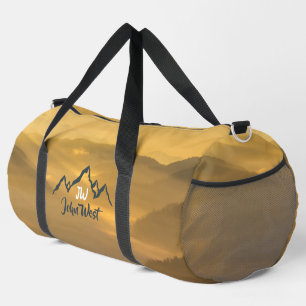 Sac De Sport Monographie de montagnes personnalisables Gold sun