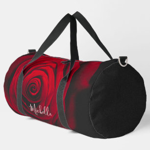 Sac De Sport Monographie personnalisée rose rouge photo vintage