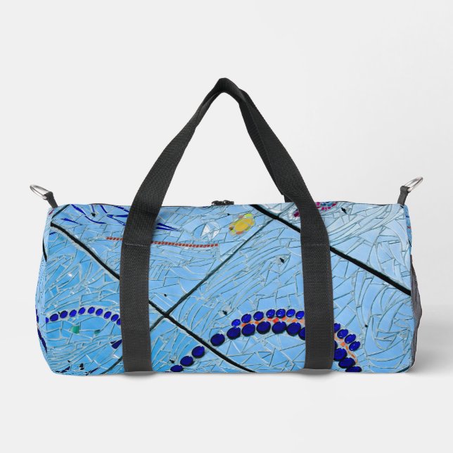 Sac De Sport Mosaïque de miroir bleu (Recto)