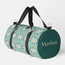 Mosaïque de nom personnalisé Turquoise multicolore