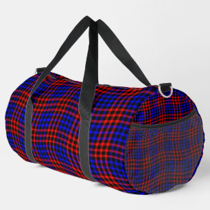 Sac De Sport Motif à carreaux écossais rouge et bleu sans coutu