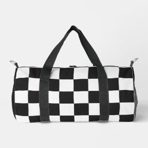 Sac De Sport Motif à carreaux noir et blanc Classique