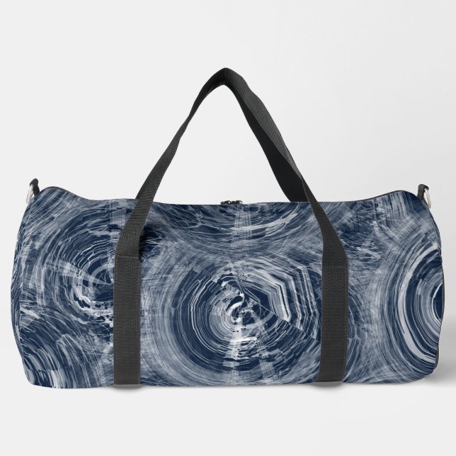 Sac De Sport Motif Abstrait bleu et blanc (Recto)