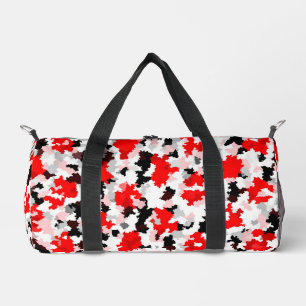 Sac De Sport Motif Abstrait irrégulier Rouge noir blanc
