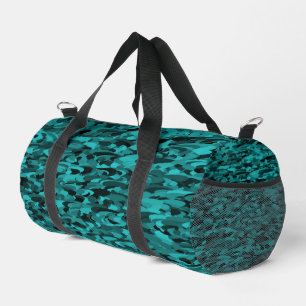 Sac De Sport Motif Abstrait Sarcelle Noir Petit