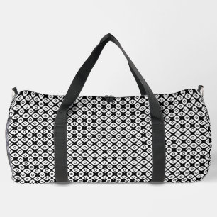 Sac De Sport Motif arabesque symétrique noir et blanc gras