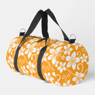 SAC DE SPORT MOTIF BLUE HAWAII EN MANDARINE