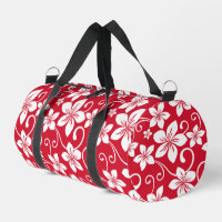MOTIF BLUE HAWAII EN ROUGE