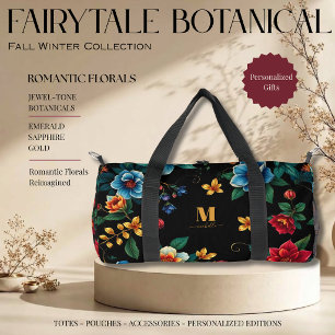 Sac De Sport Motif botanique de conte de fées en monogramme scr