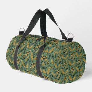 Sac De Sport Motif botanique de couleur bleue de style vintage
