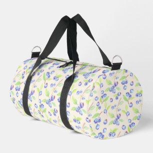 Sac De Sport Motif botanique de myrtille à l'aquarelle mignon
