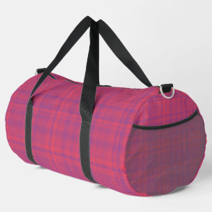 Sac De Sport Motif carreaux rouge violet grande
