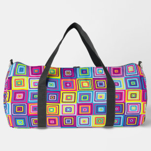 Sac De Sport Motif Carrés Colorés