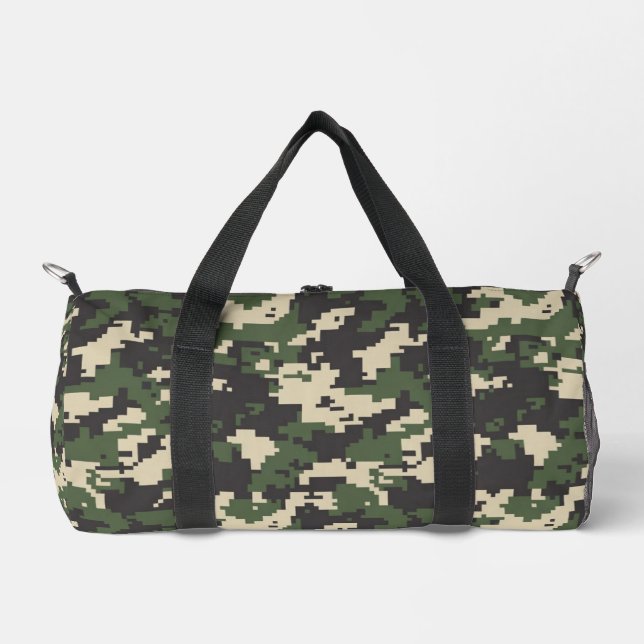 Sac De Sport Motif de camouflage numérique vert (Recto)