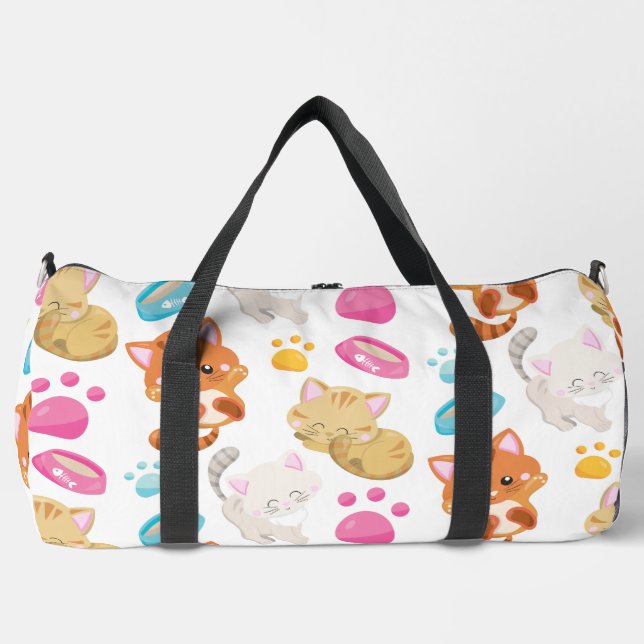 Sac De Sport Motif De Chats, Chats Mignons, Kitty, Chatons, Paw (Recto)