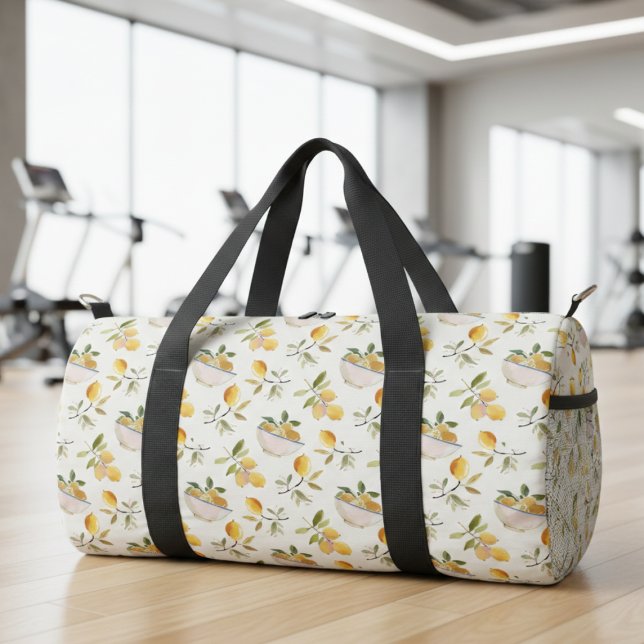 Sac De Sport Motif de citron de campagne française (cute fun french country lemon pattern gym duffle bag)