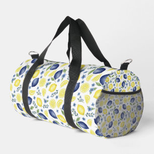 Sac De Sport Motif de citron de campagne française bleue