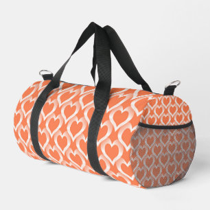 Sac De Sport Motif de cœurs blancs corail