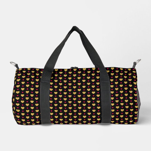 Sac De Sport Motif de coeurs dorés pour la Saint-Valentin-23655 (Recto)