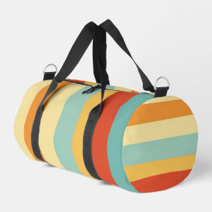 Sac De Sport Motif de couleur rétro rayé