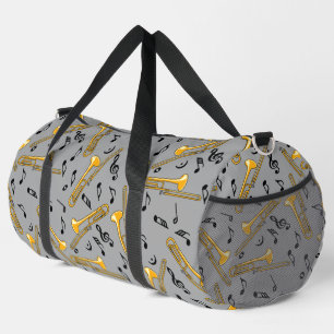Sac De Sport Motif de crosshatch gris Trombone