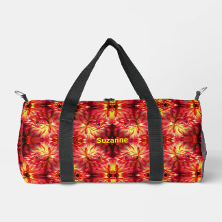 Sac De Sport Motif de fleur de dahlia rouge vibrant personnalis