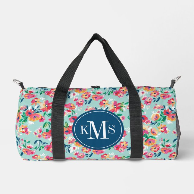 Sac De Sport Motif de fleurs peintes (Recto)