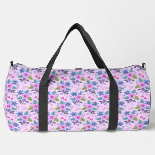 Sac De Sport Motif de fleurs violettes bleues roses florales-36