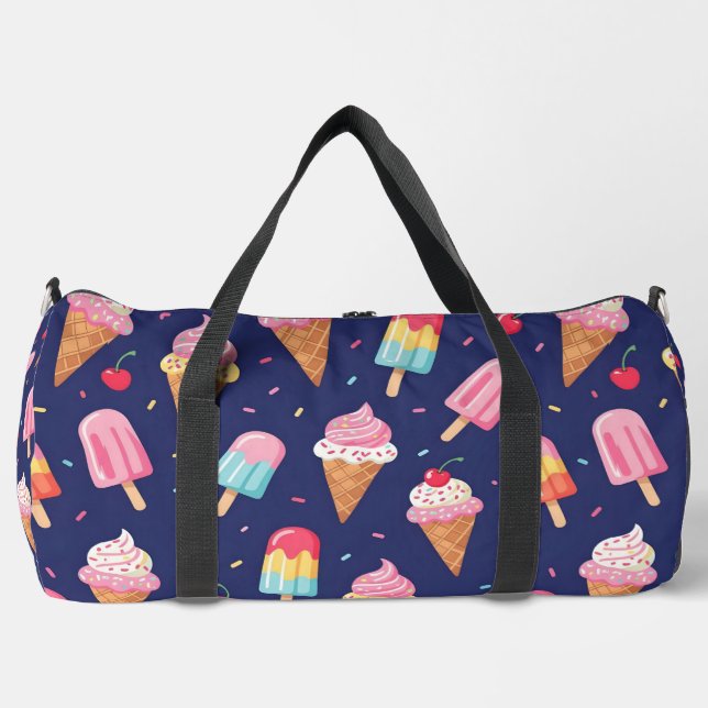 Sac De Sport Motif de glace, popsicles et cerises (Recto)