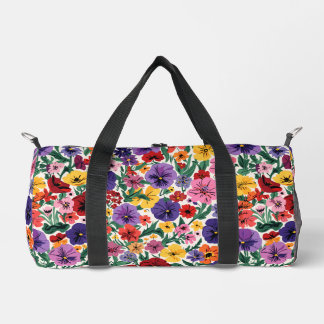 Sac De Sport Motif de jardin floral de pensées printanières lum