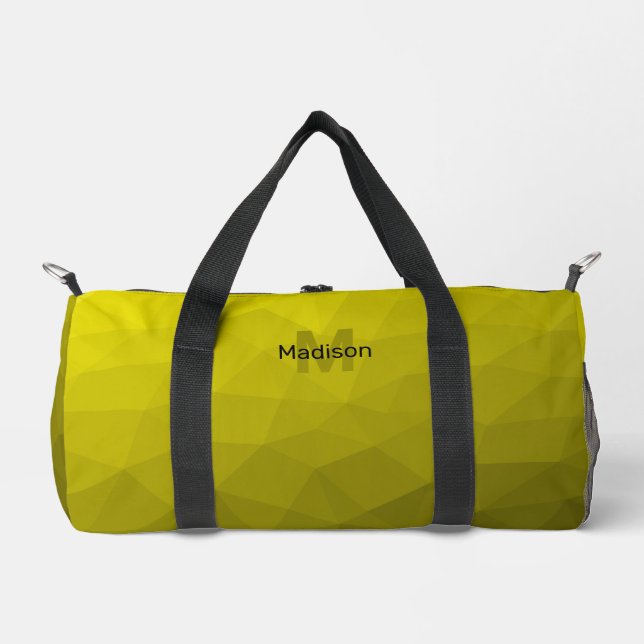 Sac De Sport Motif de maillage géométrique dégradé jaune (Recto)