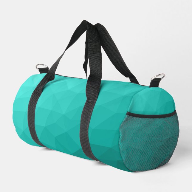 Sac De Sport Motif de maillage géométrique Turquoise turquoise (Coin droit)