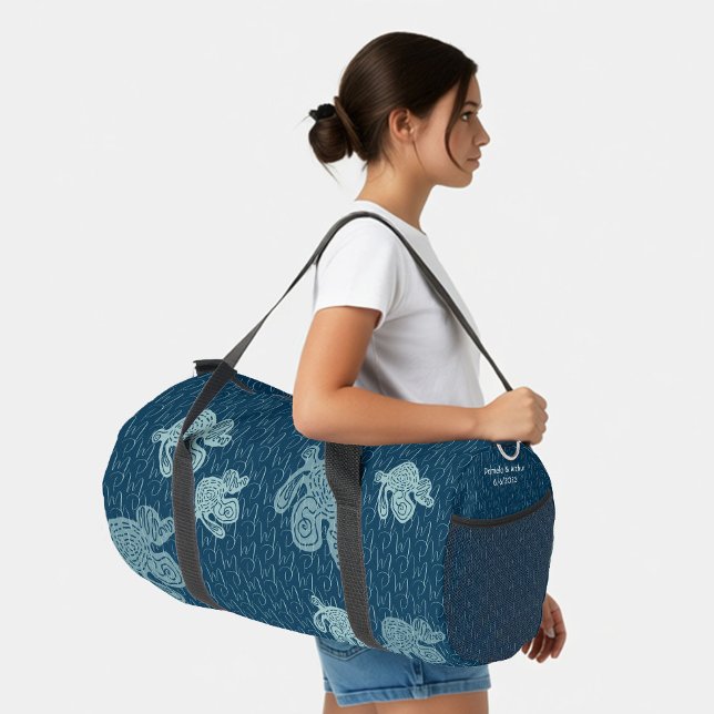 Sac De Sport Motif de monogramme abstrait (Chic monogrammed practical duffel bag)