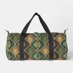 Sac De Sport Motif de peau de serpent géométrique orné exotique