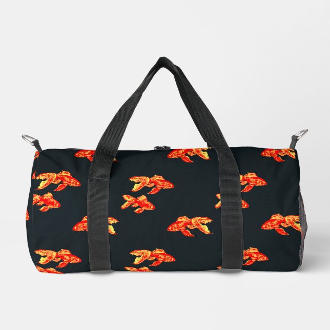 Sac De Sport Motif de poisson rouge (rouge et jaune) (Recto)