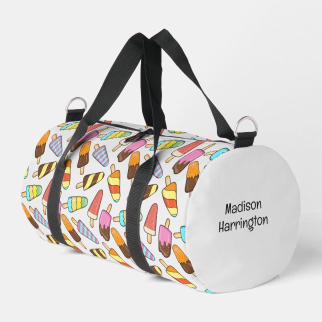 Sac De Sport Motif de Popsicles de crème glacée (Coin gauche)
