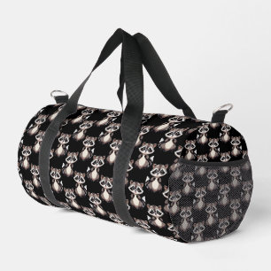 Sac De Sport Motif de Raton Laveur Noir Design