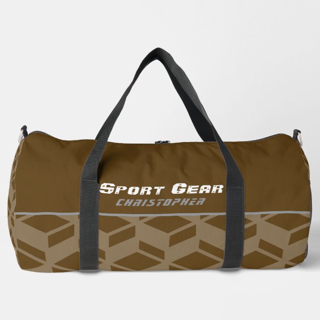 Sac De Sport Motif de répétition moderne Brown (Recto)
