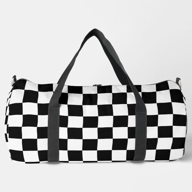 Sac De Sport Motif de tableau de bord noir et blanc (Recto)