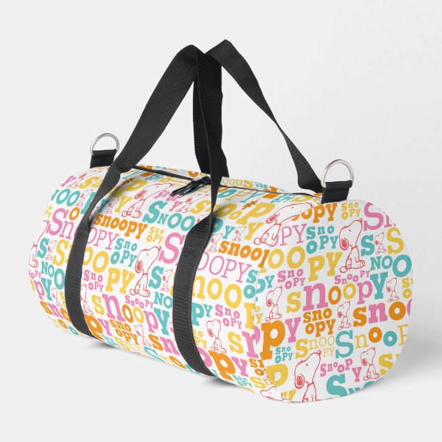 Sac De Sport Motif de texte Snoopy Pastel (Coin gauche)