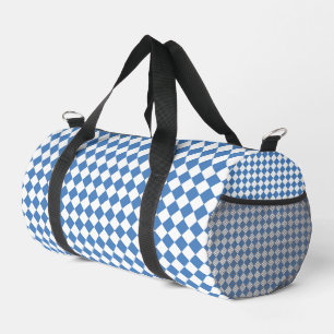 Sac De Sport Motif diamant à carreaux bleu blanc petit