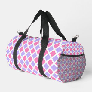 Sac De Sport Motif diamant à carreaux rose violet petit