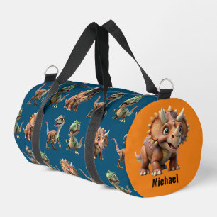 Sac De Sport Motif Dinosaure Nom Personnalisé