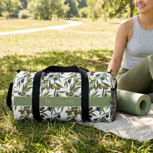 Sac De Sport Motif d'olive de campagne française à aquarelle ve