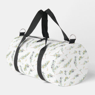Sac De Sport Motif d'olive de campagne française à l'aquarelle 