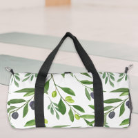Motif d'olive de campagne française à l'aquarelle 
