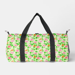 Sac De Sport Motif élégant de roses florales feuilles vertes-23