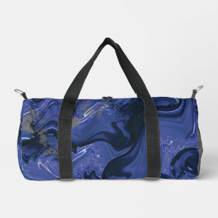 Sac De Sport Motif en marbre doré bleu marine moderne